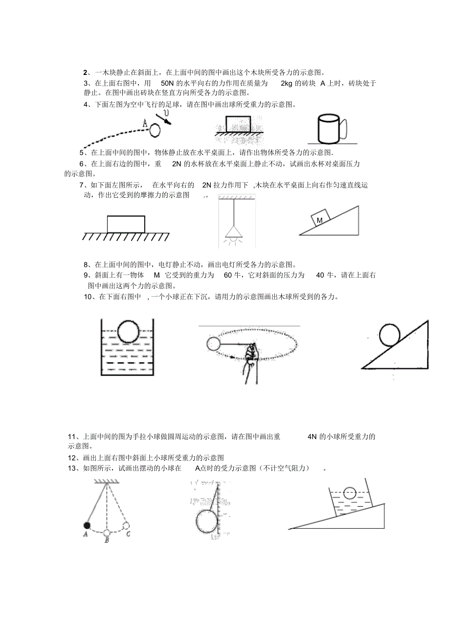 力的图示和示意图专题_第3页