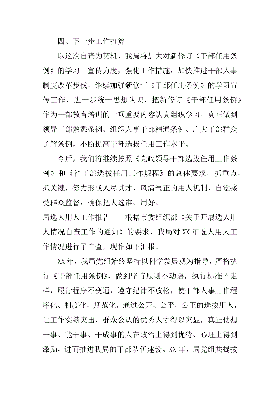 局选人用人工作报告.docx_第4页