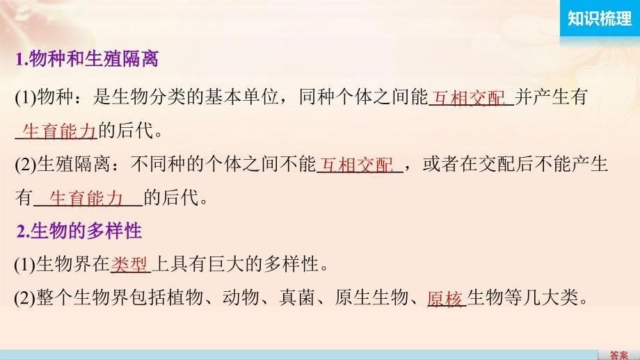 高考生物总复习 第单元 生物变异、育种与进化 第讲 生物的进化课件_第5页