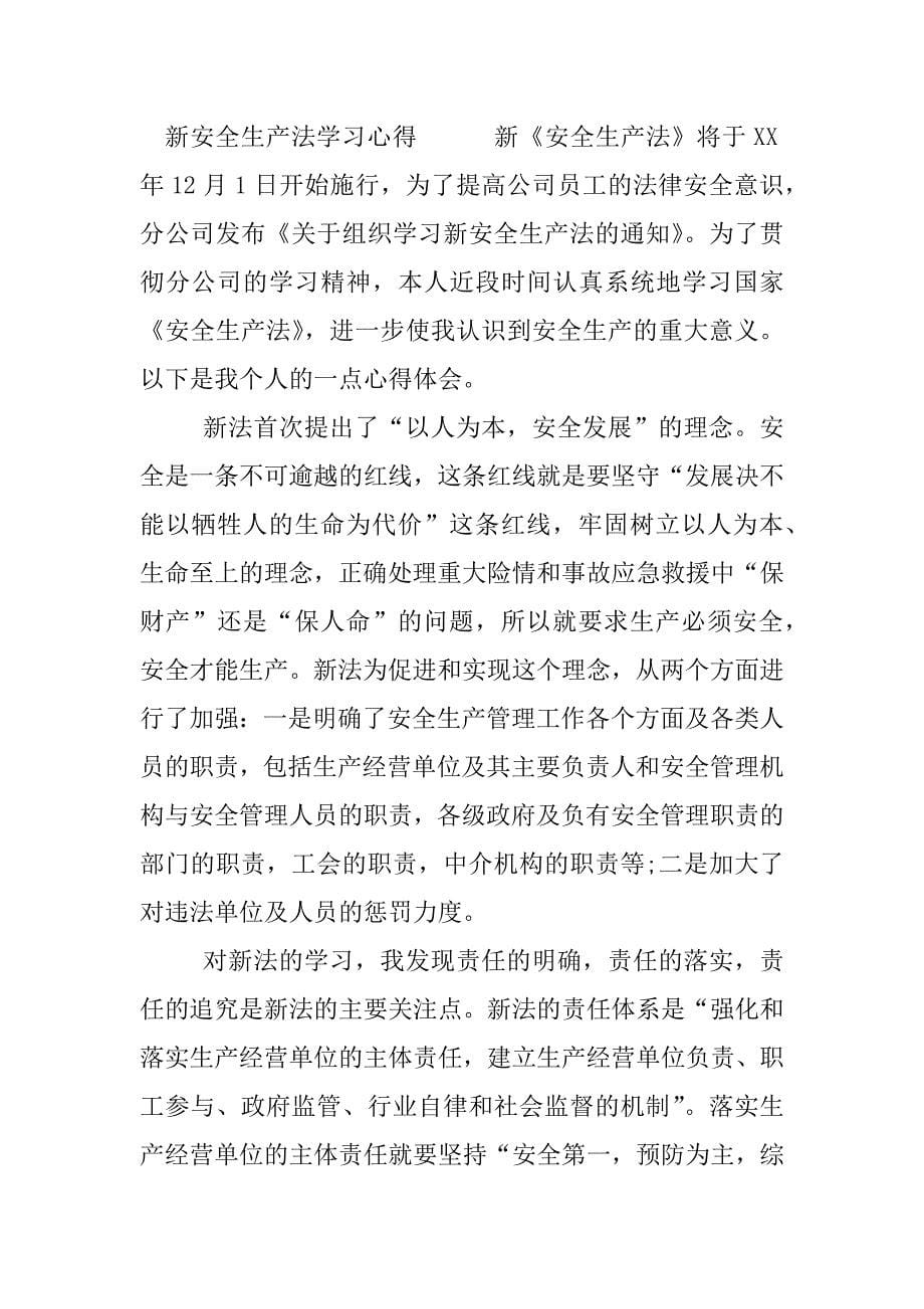 新安全生产法学习心得.docx_第5页