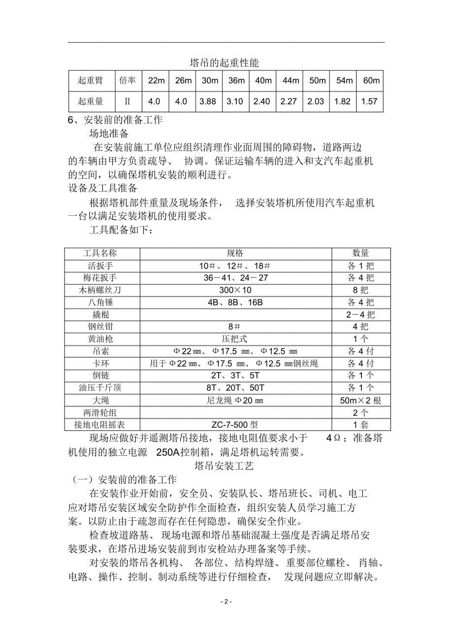 塔吊安装使用专项方案_第5页