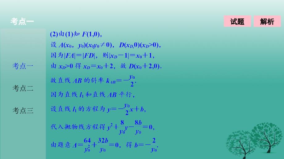 高考数学二轮复习 第一部分 专题篇 专题五 解析几何 第四讲 圆锥曲线的综合应用(二)课件 文_第4页