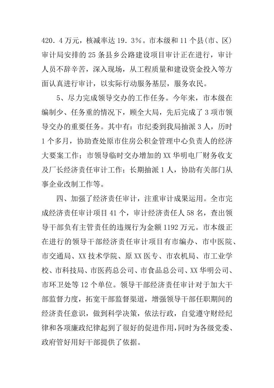 市审计局工作总结报告.docx_第5页