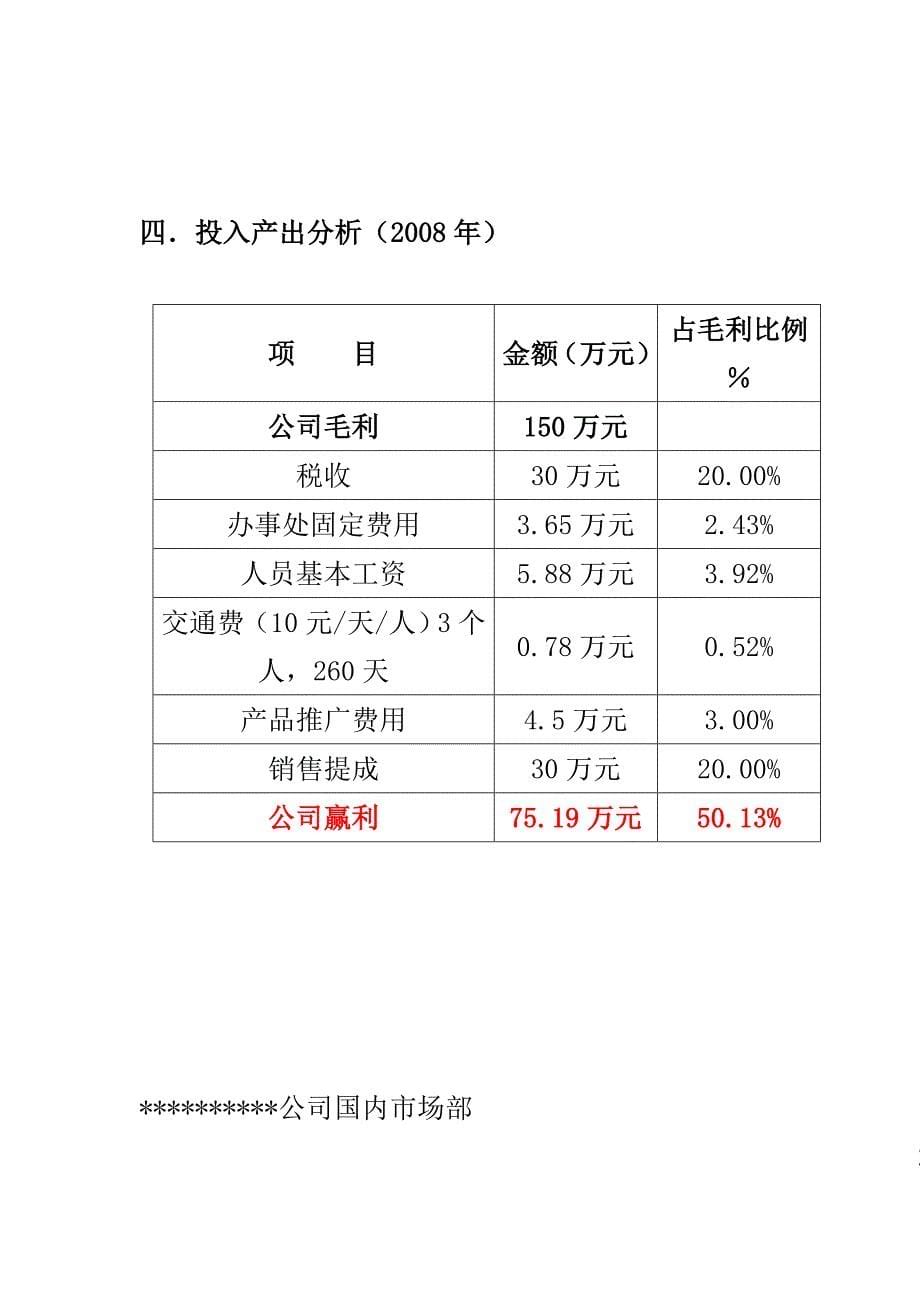 关于在某地设立办事处的可行性分析报告模板_第5页