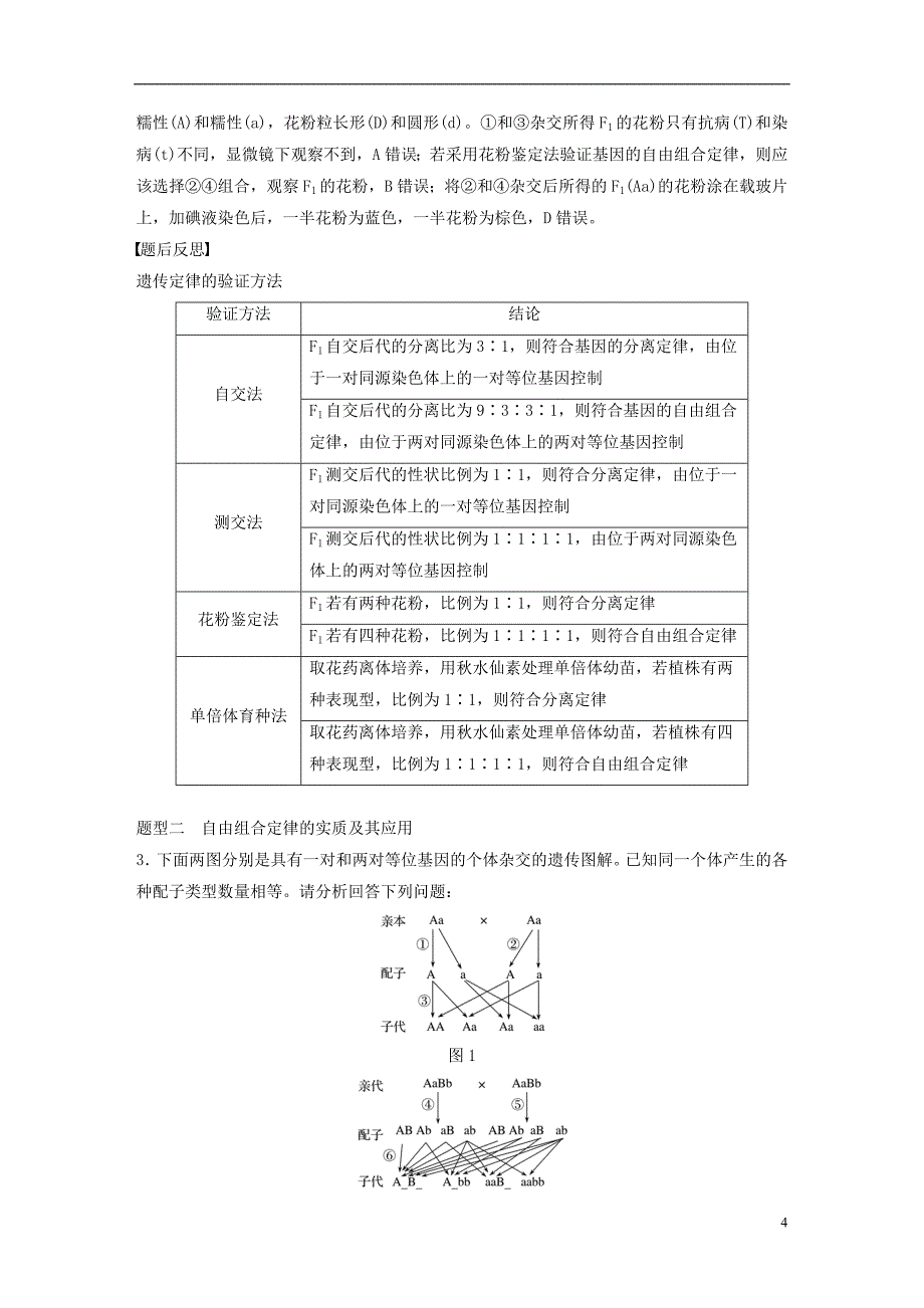 高考生物总复习 第单元 遗传的基本规律及人类遗传病与优生 第讲 自由组合定律(I)_第4页