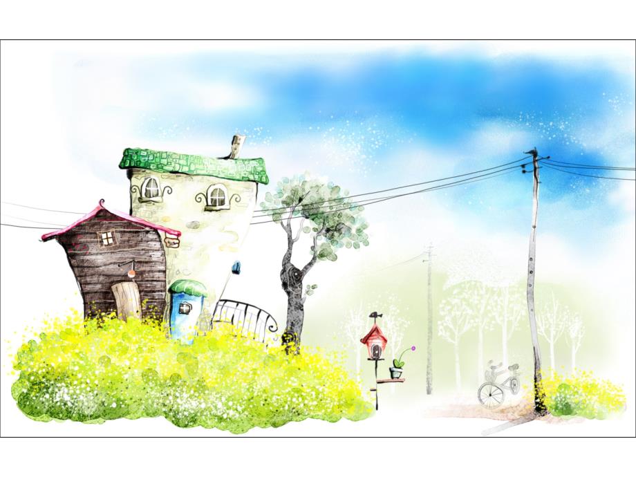ppt模板-ppt素材-韩国卡通风景桌面壁纸1_第3页