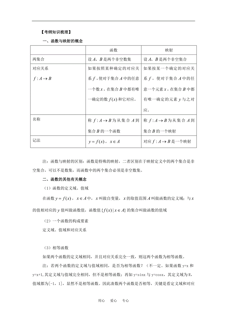 河北省2011年高考数学一轮复习 2.1函数及其表示 精品导学案_第4页