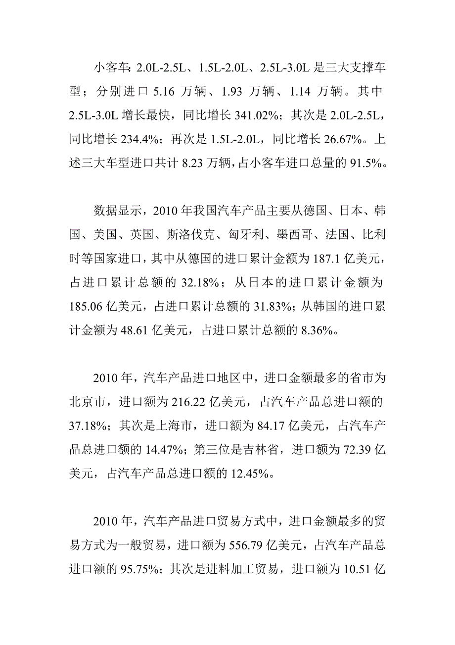 汽车进出口市场分析及预测 15页_第4页