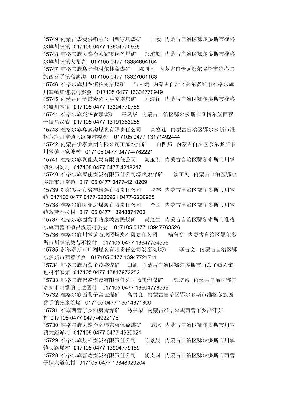 山西内蒙古煤炭企业_第4页