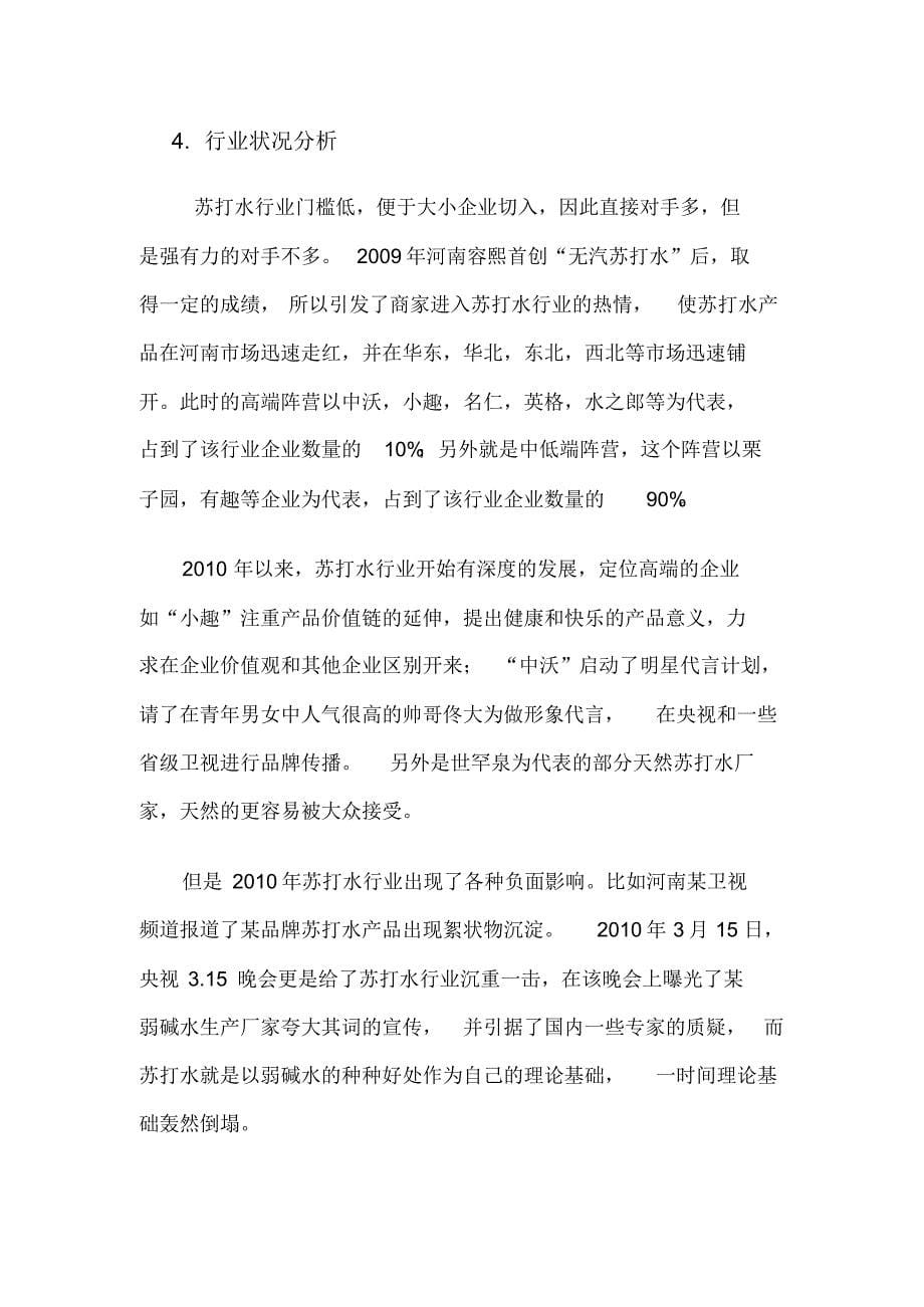 娃哈哈无汽苏打水广告计划书_第5页