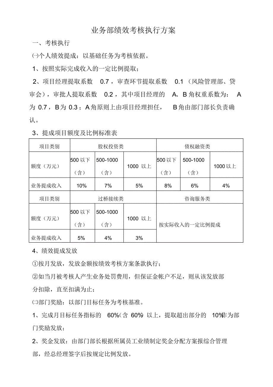 投资公司绩效考核办法(草案)_第5页