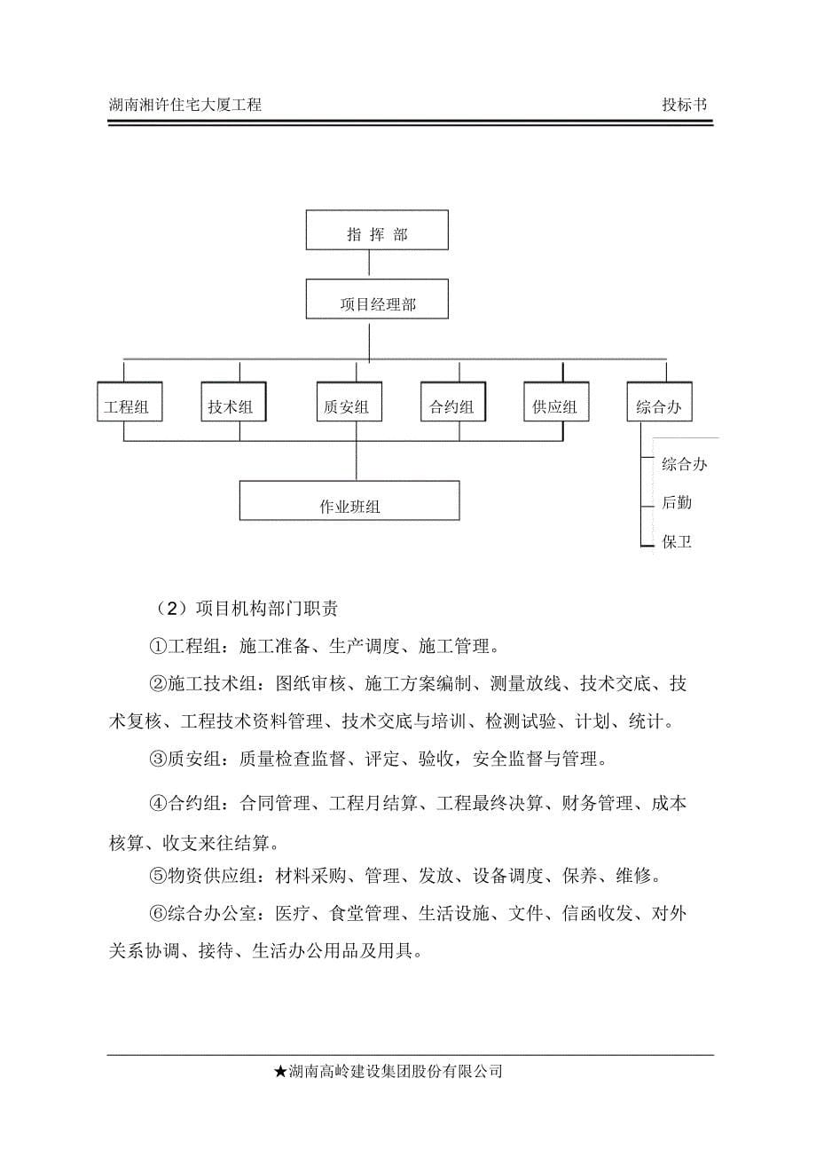 施工组织设计—湘许大厦_第5页