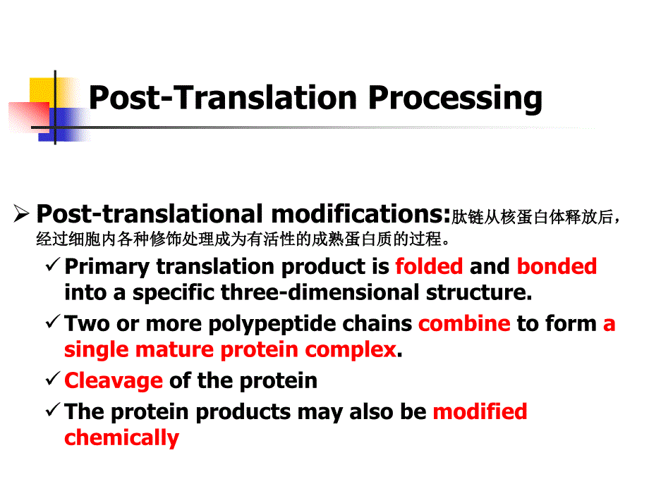 遗传学 Post-Translation Processing_第1页