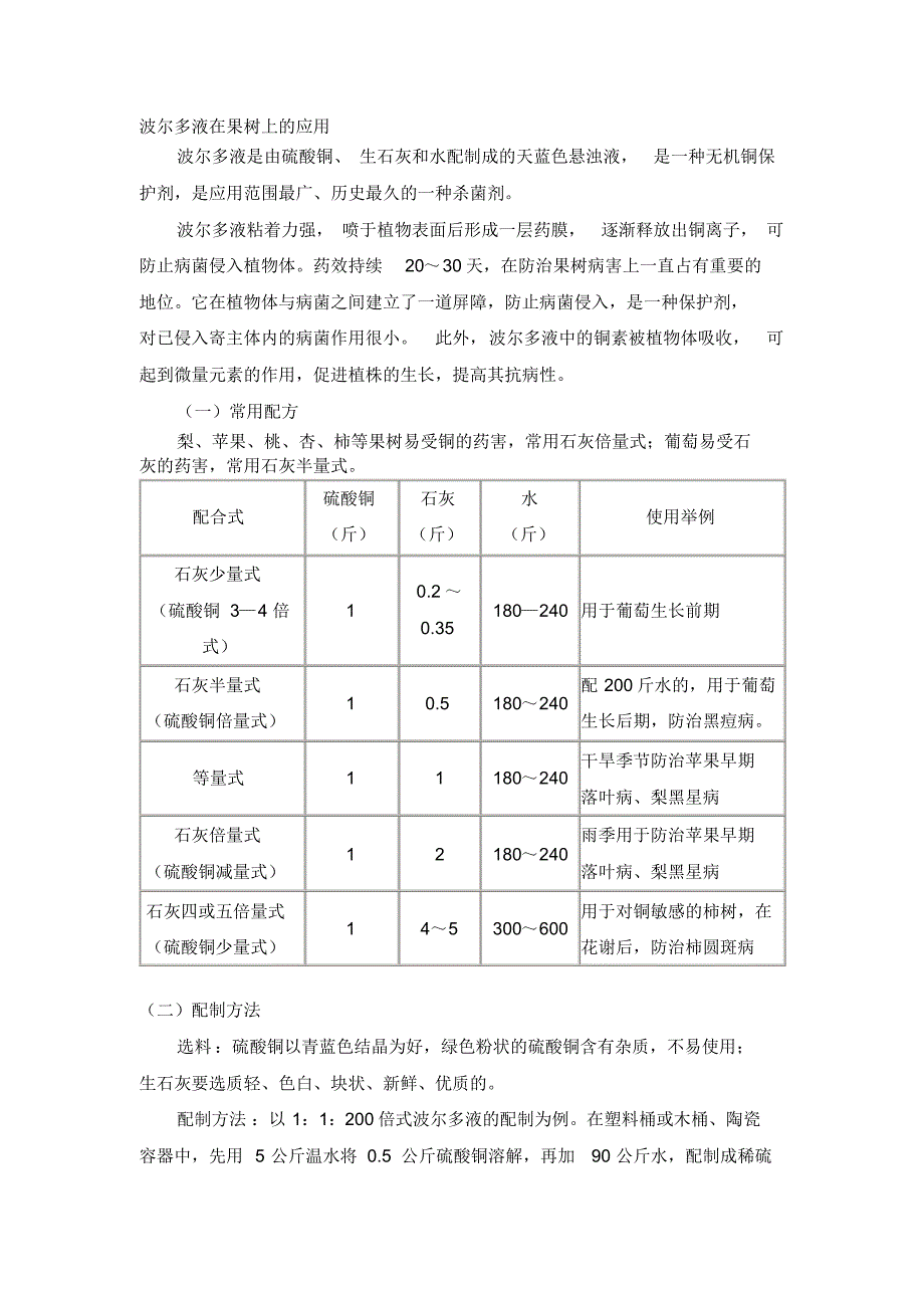 波尔多液在不同果树上的应用_第1页