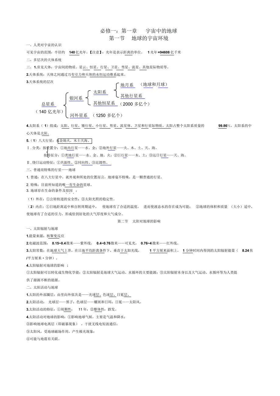 湘必修一地理资料【详细】_第1页