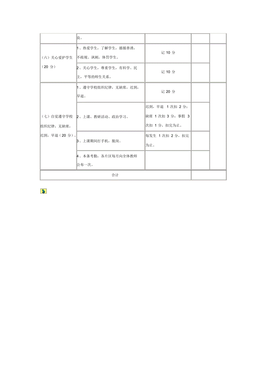 甘洛民族小学教师常规德育考核表_第2页