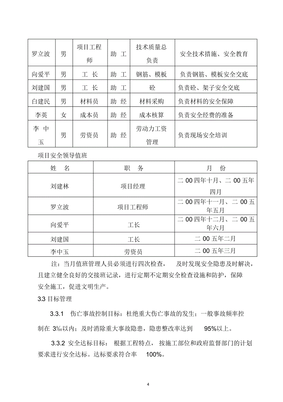 独山子天天托幼儿园安全施工组织设计_第4页