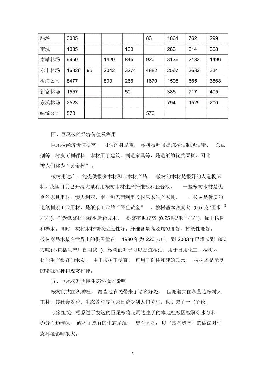 研究性学习市一等奖巨尾桉是“摇钱树”还是“毒树”_第5页