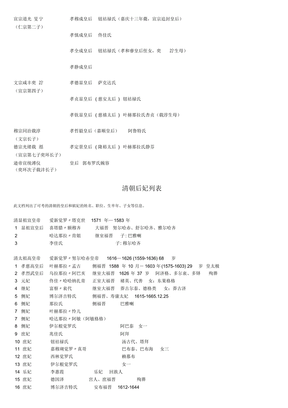 清朝皇宫人物知识表_第3页