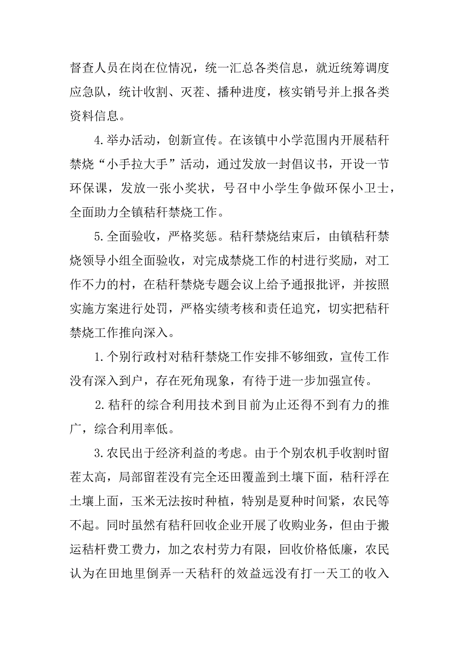 村秸秆焚烧工作总结.docx_第4页