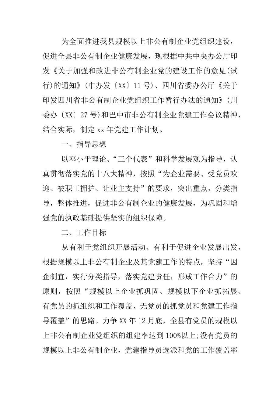 非公企业党建工作计划.docx_第5页