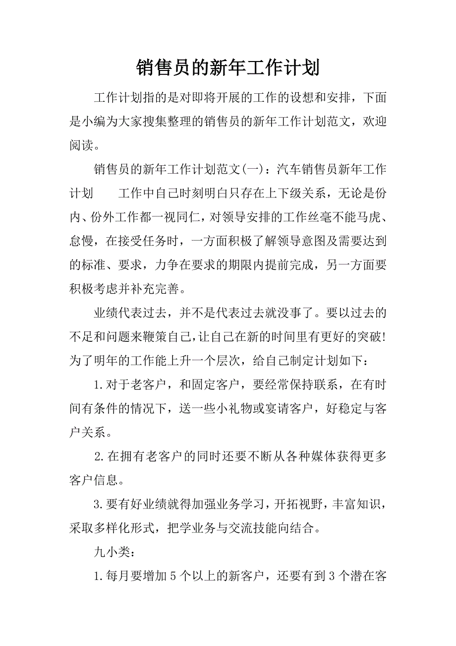 销售员的新年工作计划.docx_第1页