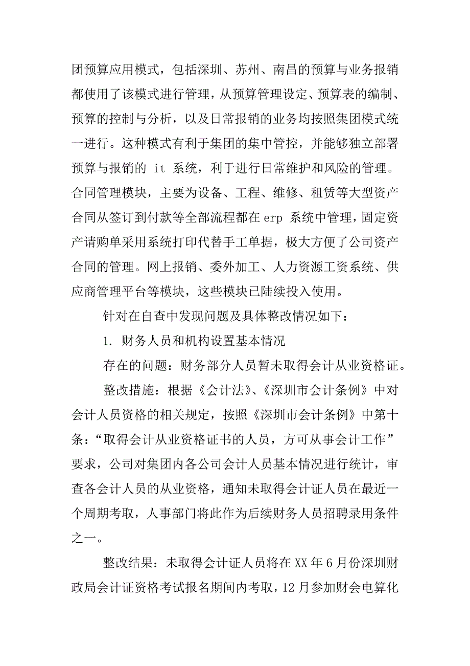 财务自查报告格式.docx_第4页