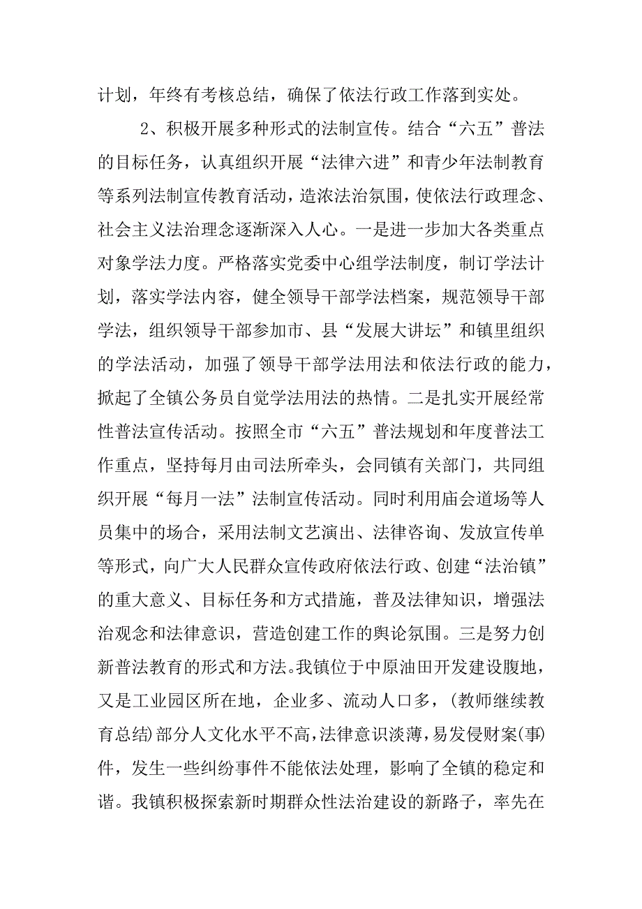 镇街依法行政工作总结.docx_第2页