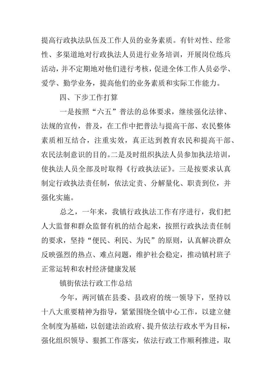 镇街依法行政工作总结.docx_第5页