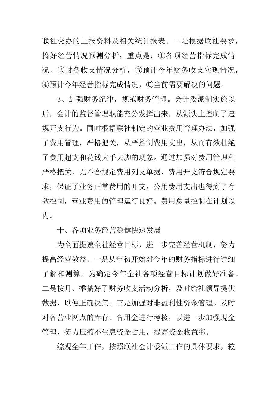 财务会计个人述职报告精选.docx_第5页