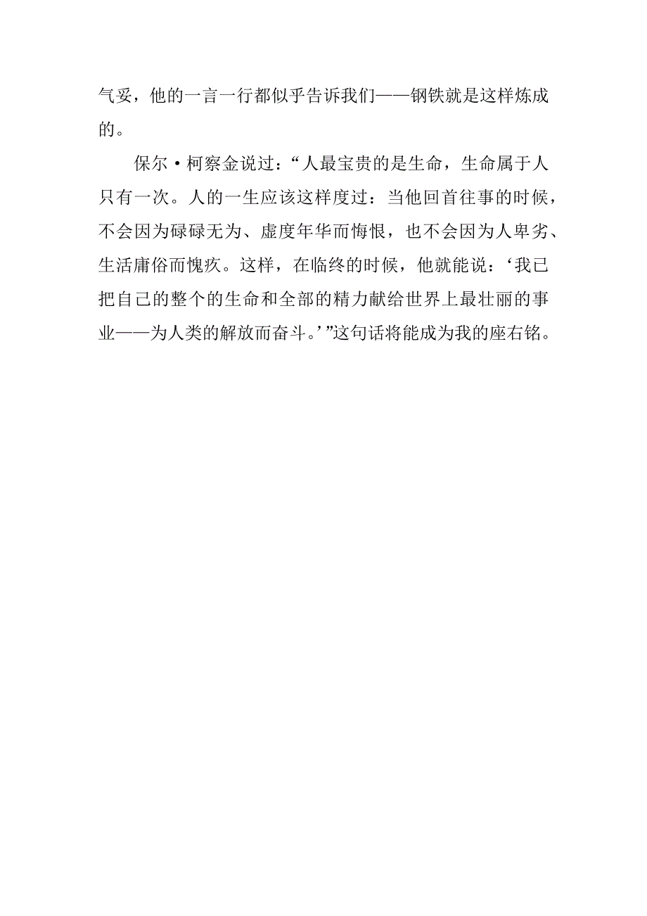 钢铁是怎样炼成的读书笔记600字.docx_第3页