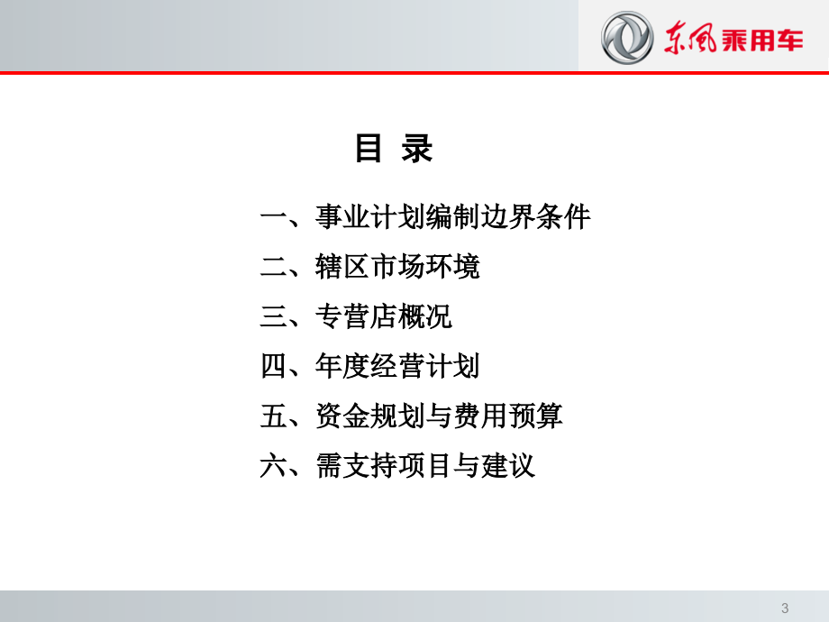 东风乘用车-2013年度事业计划模版_55页_第3页