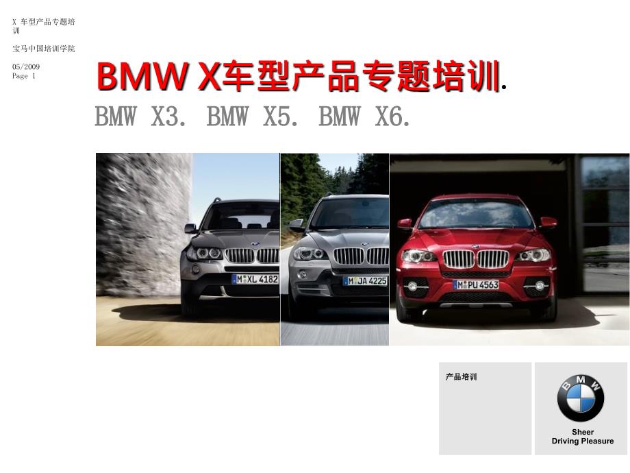 BMW- X车型产品技术亮点专题培训_73P_第1页