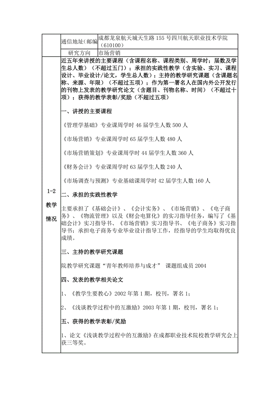 市场营销策划精品课程申报表_第2页