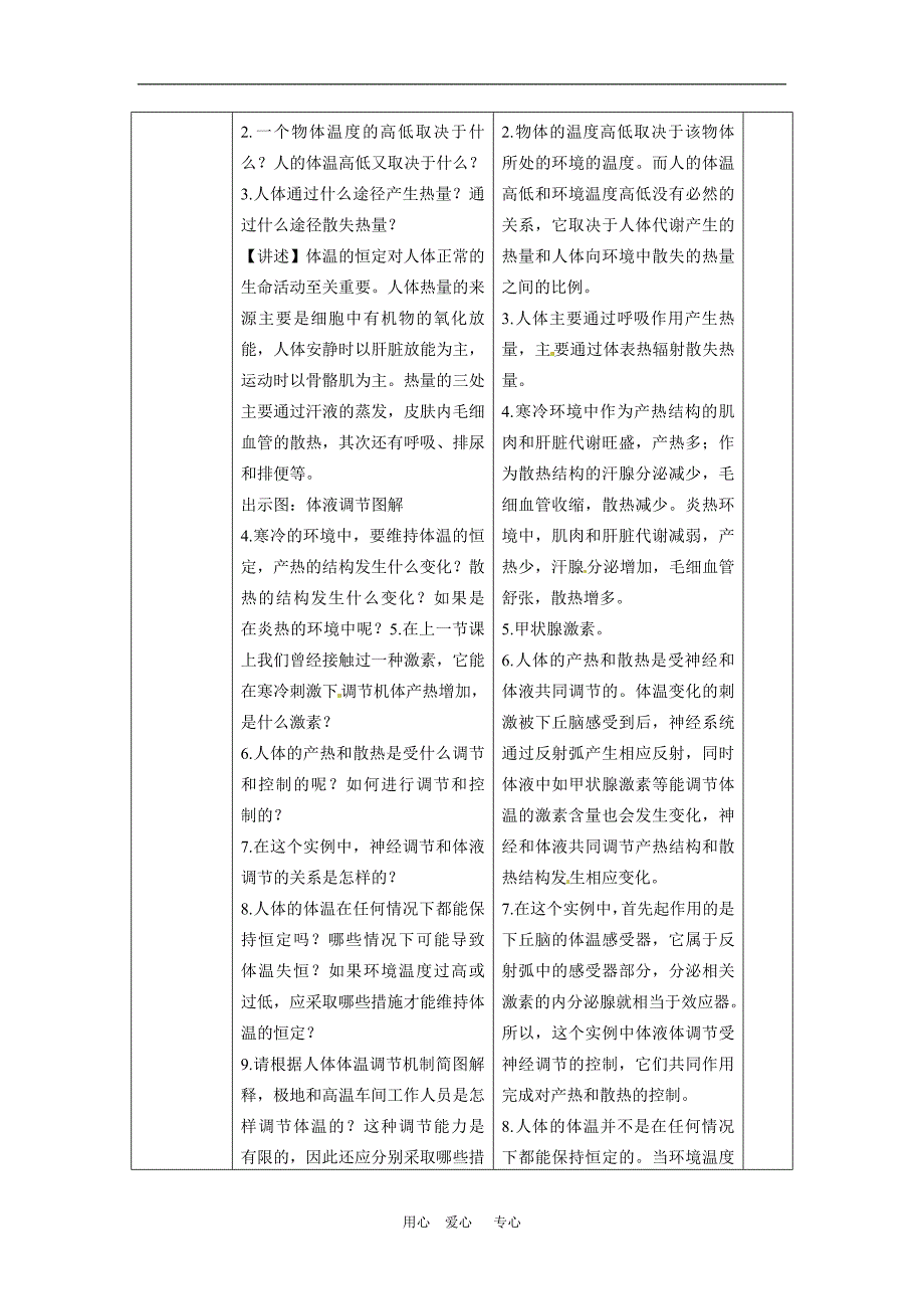 高中生物 2.3《神经调节与体液调节的关系》教案 新人教版必修3_第4页