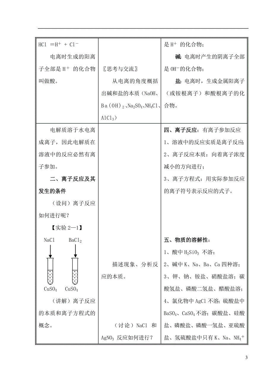 高中化学《离子反应》教案20 新人教版必修1_第3页