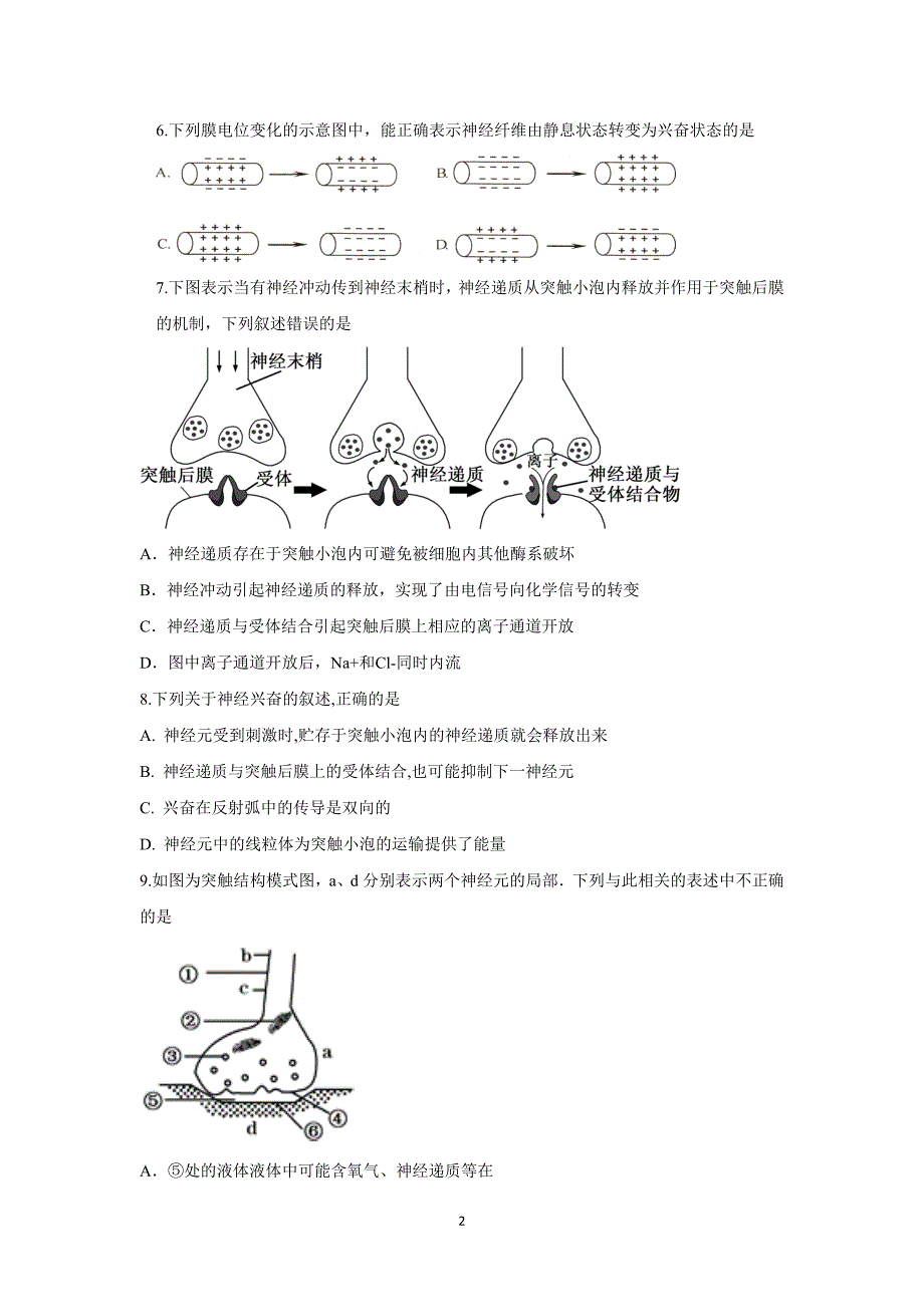 【生物】河南省郑州二中2015-2016学年高一下学期期中考试_第2页