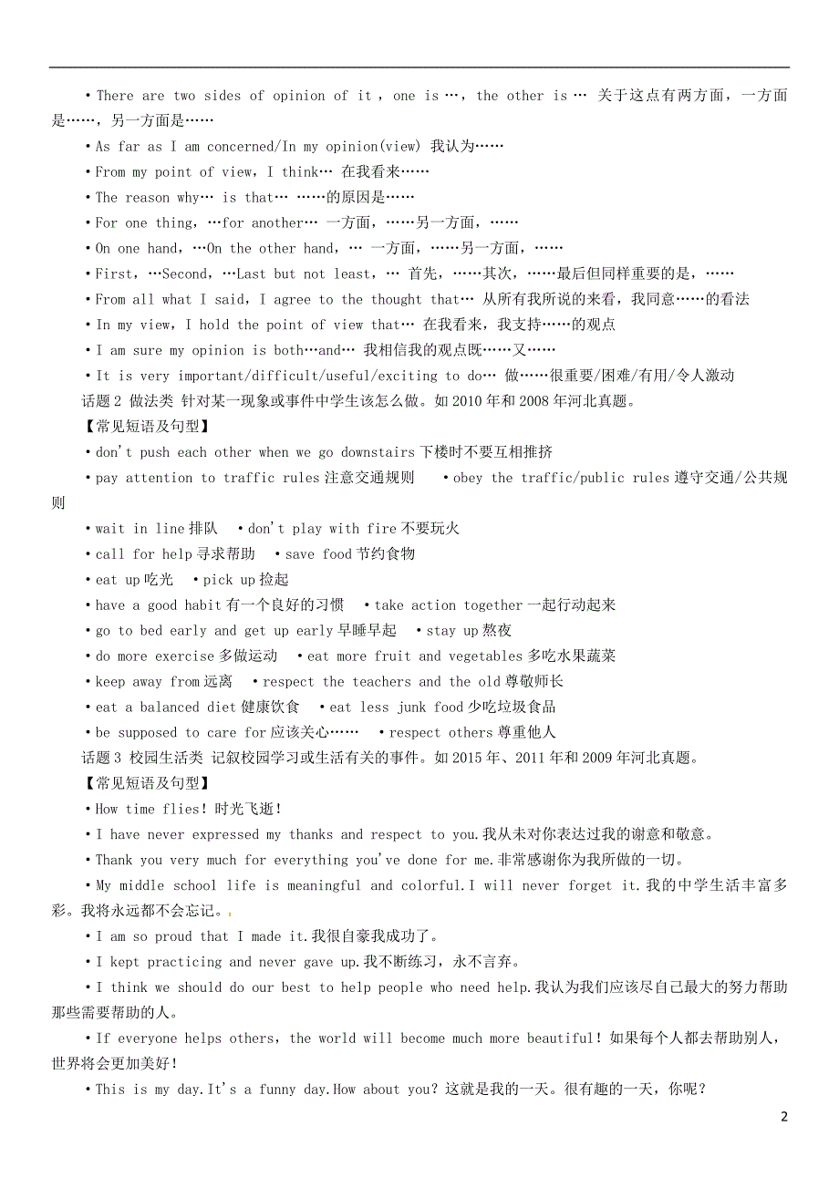 中考英语命题研究 第三部分 中考题型攻略篇 题型八 书面表达试题1_第2页