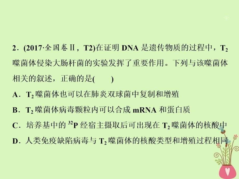 2018版高考生物二轮复习 第一部分 专题六 遗传的分子基础课件 新人教版_第5页