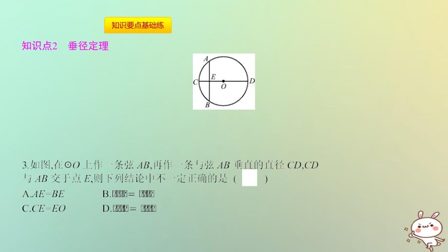 2018年秋九年级数学上册 第二十四章《圆》24.1 圆的有关性质 24.1.2 垂直于弦的直径课件 （新版）新人教版_第3页