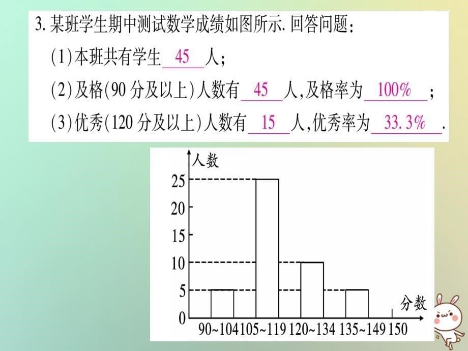 2018年秋七年级数学上册第5章数据的收集与整理5.2数据的整理习题课件新版沪科版_第5页