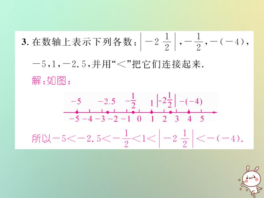 2018年秋七年级数学上册 专题训练2 有理数大小的比较课件 （新版）沪科版_第4页