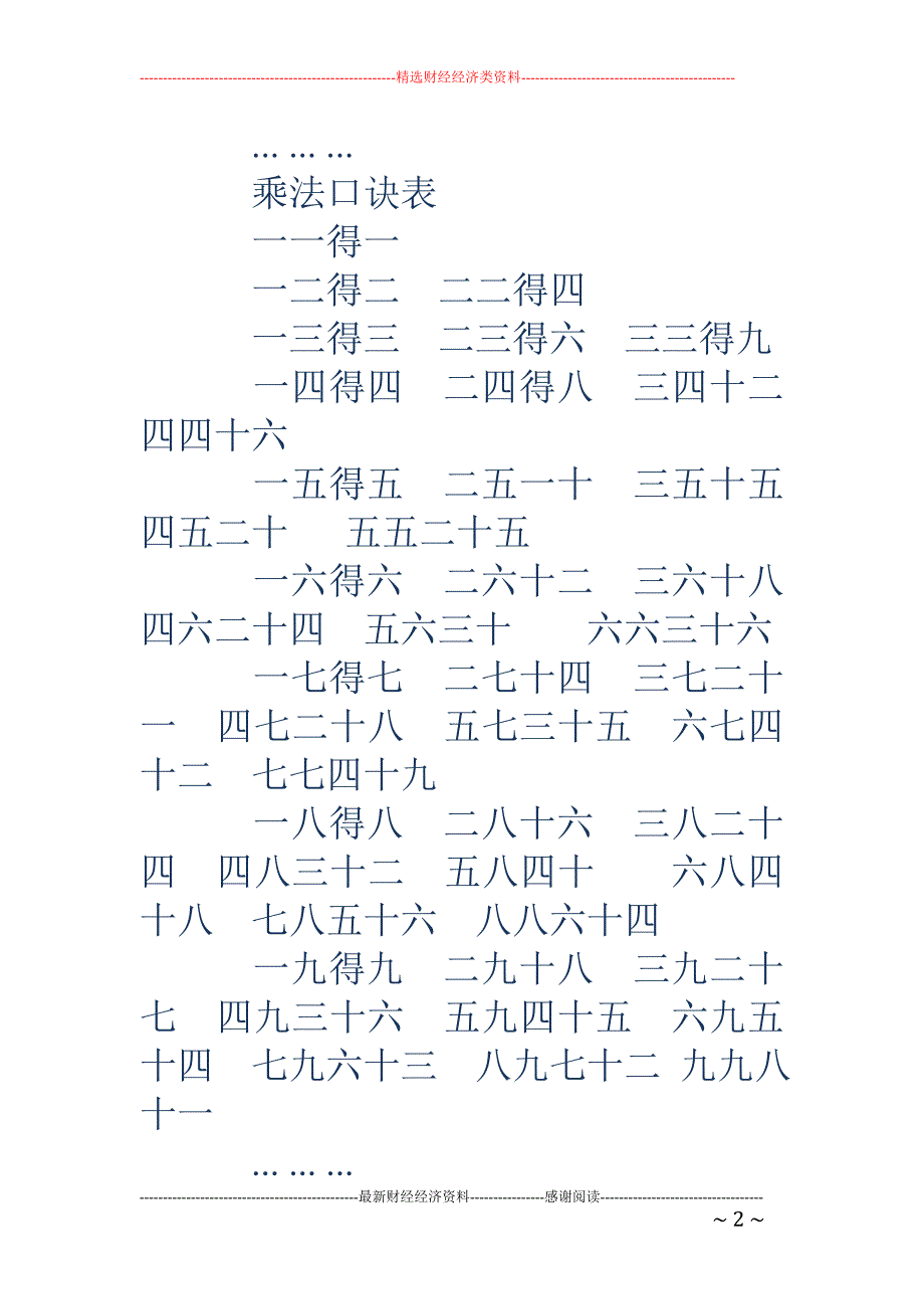 9的乘法口诀ppt-9的乘法口诀ppt 《9的乘法口诀》表内乘法和表内除法ppt课件2_第2页