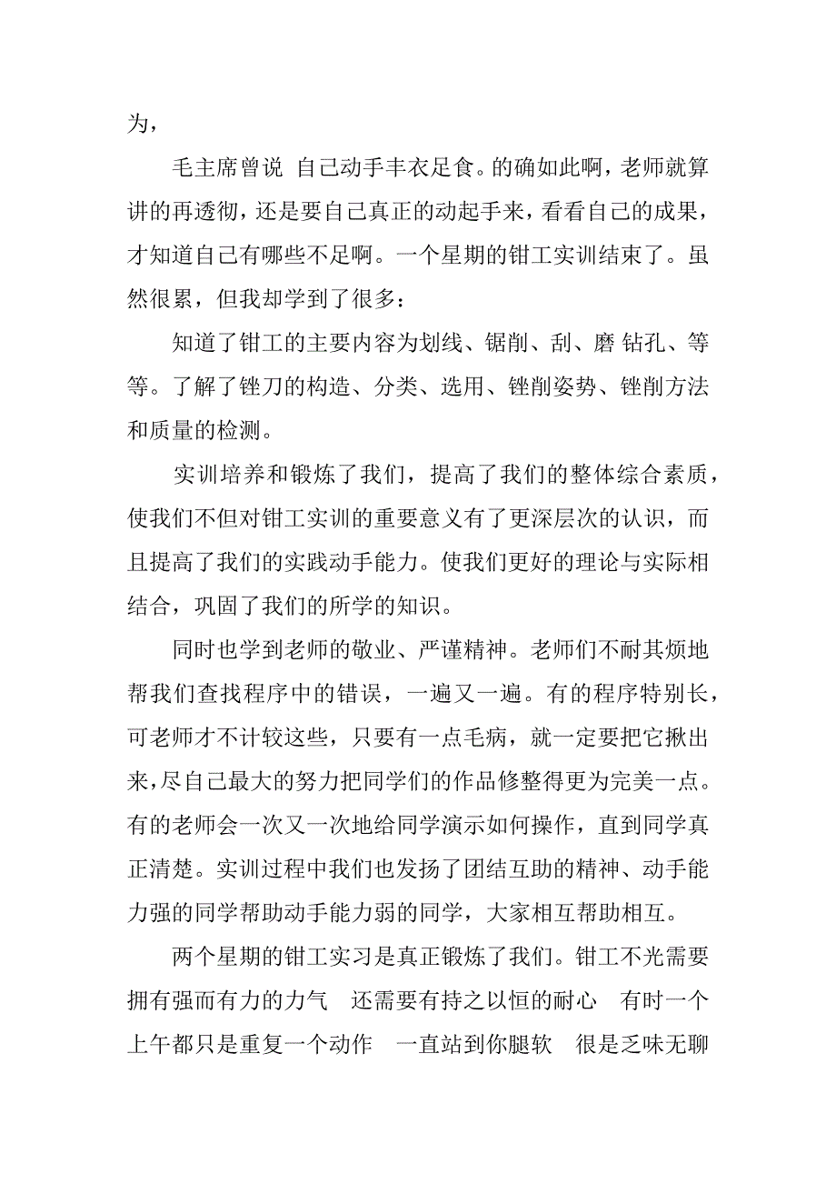 两周的钳工实训总结与体会.doc_第2页