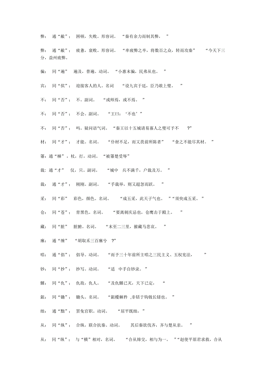 高中文言文通假字辑录_第2页