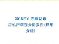 2018年山东潍坊市房地产调查分析报告(详细分析)