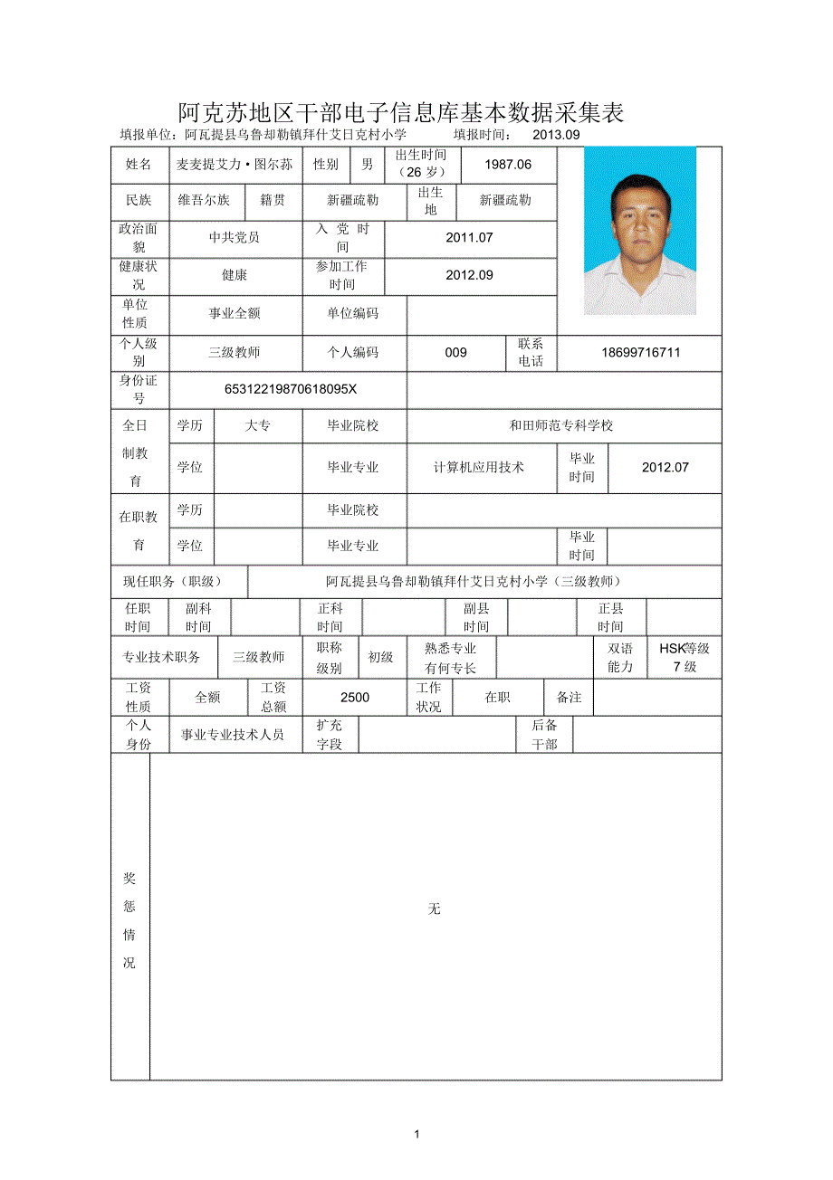 麦麦提艾力·图尔荪_第1页