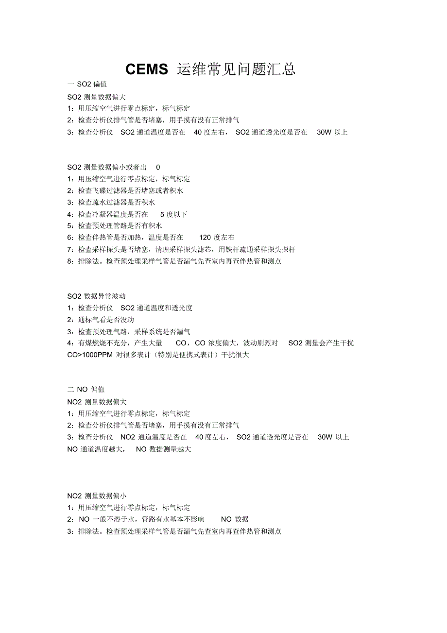 CEMS运维常见问题汇总1_第1页