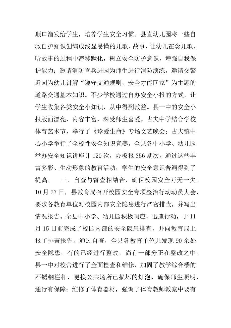 教育局校园安全管理专项整治工作总结.doc_第5页