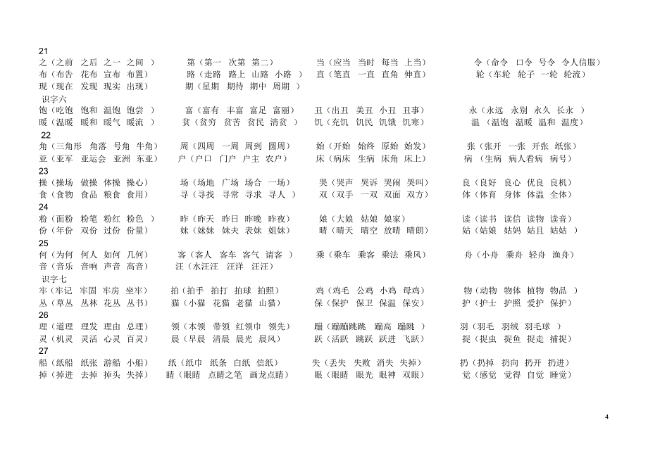 二年级上册生字组词(1)_第4页